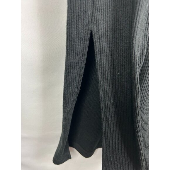 Madewell Women's Ribbed Shoulder Tee Midi Dress in Black XS - Picture 9 of 9